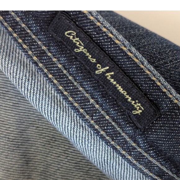 Citizens of Humanity Ingrid Low Waist Flare Jeans Dark Wash Blue Womens 28 Denim - Picture 3 of 7